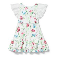 Janie and Jack Eyelet Sleeve Floral Dress, 2T - NWT - 69