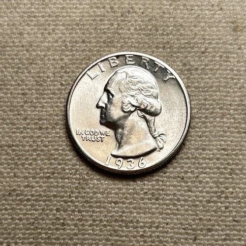 1936-S Washington Quarter - Gem BU - 90% Silver - Semi-Key Date! SC
