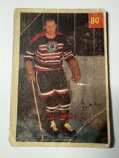 1954-55 Parkhurst #83 George Gee Chicago Blackhawks POOR*
