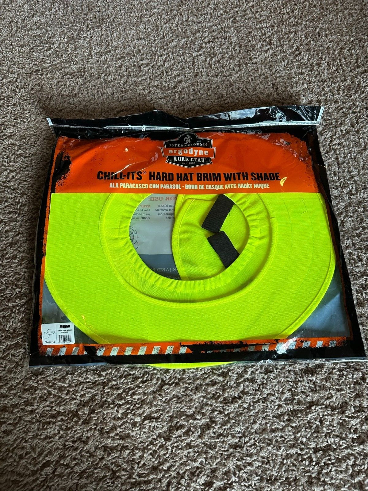 Chill-Its Hard Hat Brim With Shade By Ergodyne 100% Polyester New-Factory Sealed