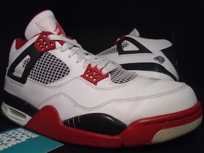NIKE AIR JORDAN IV 4 RETRO WHITE MARS FIRE RED BLACK CEMENT GREY 308497-162 10