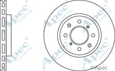 2X APEC RED DSK2570 FRONT BRAKE DISCS FOR HONDA JAZZ - SAME DAY DISPATCH