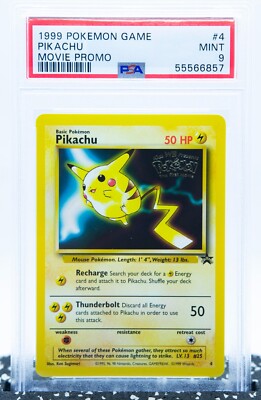 PSA 9 PIKACHU #4 First Movie Black Star Promo 1999 - Pokemon Card