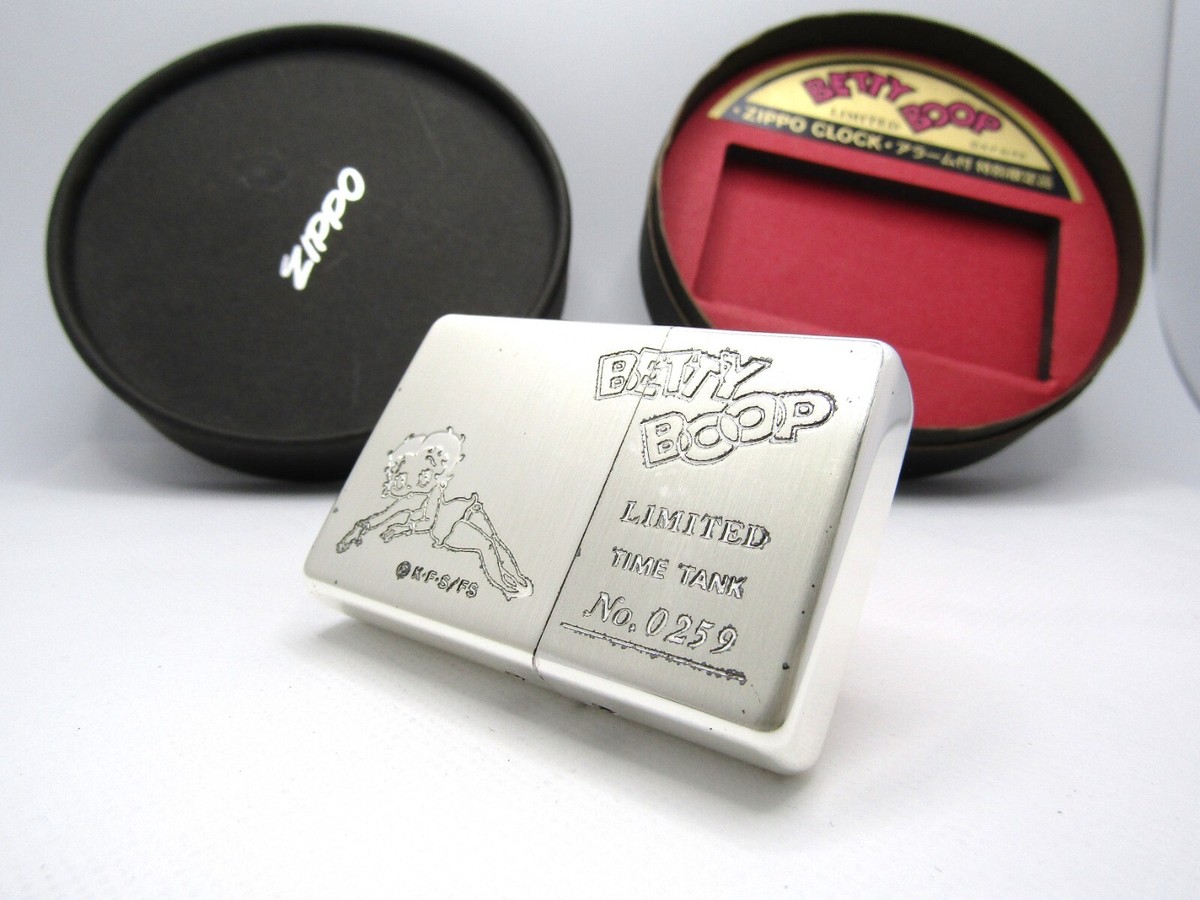 時計 betty boop zippo clock Betty Boop Limited Zippo Time Tank Pocket Clock Watch