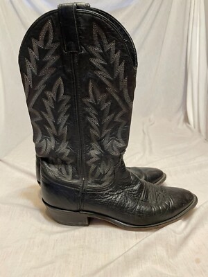 Code West Black Leather Cowboy Boots Men's Size 9 M  77781