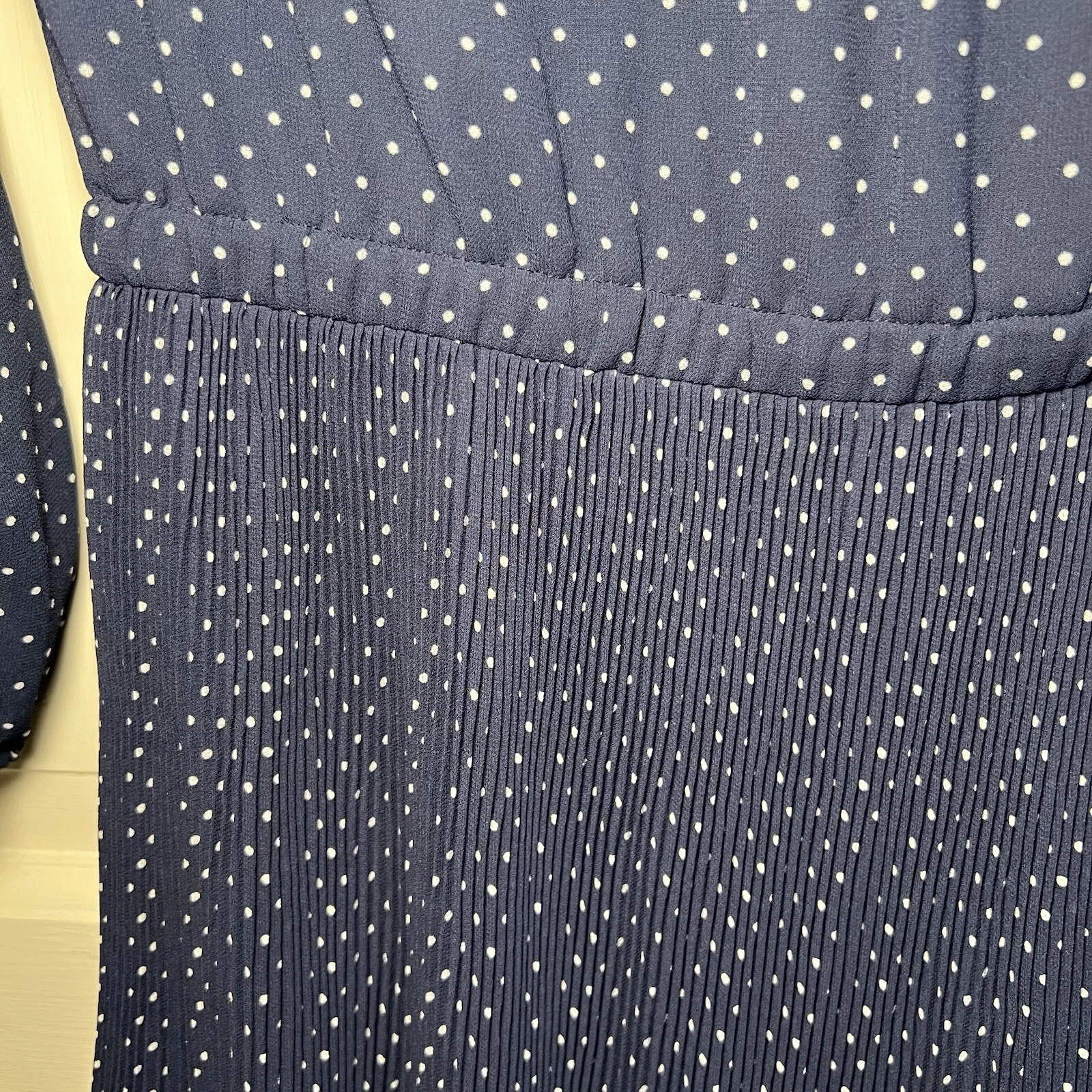 MICHAEL KORS Abito da donna blu navy Kors a pois a tracolla fredda taglia XS