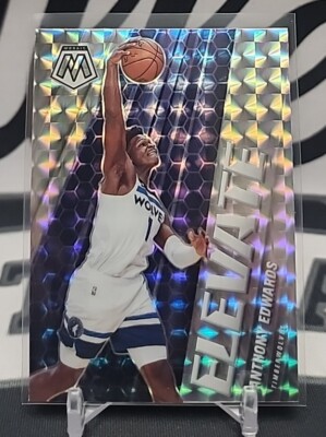 2020-21 Panini Mosaic Anthony Edwards Elevate Silver Prizm #12 RC Rookie 