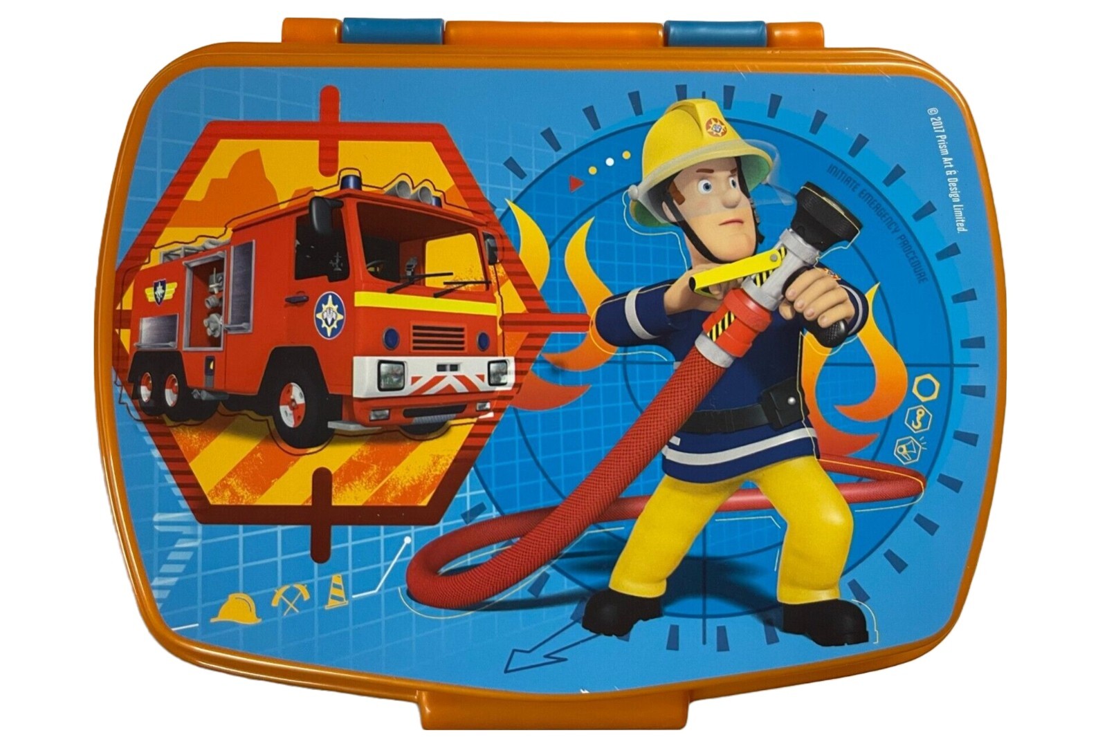 Feuerwehrmann Sam Brotdose Sandwichbox Frühstücksbox Maße 16,5 x 13,5 x 6 cm
