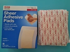 CVS Health Sheer Sterile Adhesive Pads 24 Counts Total  Extra Large 3"x 4" / XL