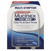 Mucinex Fast-max Adult Cold, Flu And Sore Throat Caplets-20 Ct Maximum Strength Mucinex Fast-max Adult Cold, Flu And Sore Throat Caplets-20 Ct Maximum Strength
