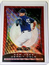 Gerrit Cole 2020 Panini Chronicles Titan Ruby Wave Prizm 103/199 #26 NY Yankees