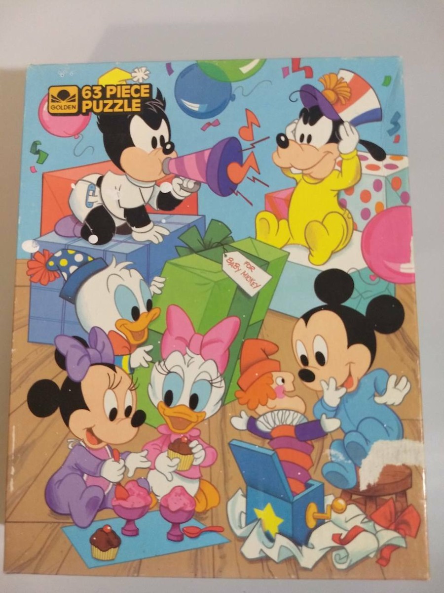 Vintage Disney Babies 63 Piece Puzzle Party For Baby Mickey 100