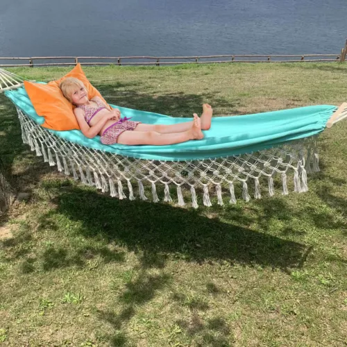 Boho Hammock Camping Hammock Outdoor Hanging Swing Sleeping Garden Patio US - Picture 10 of 31