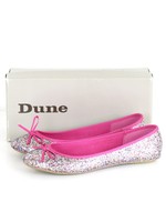 Dune Womens Silver Glitter Mabel Ballerina Flat Size Eu 40 (uk 8) Dune Womens Silver Glitter Mabel Ballerina Flat Size Eu 40 (uk 8)