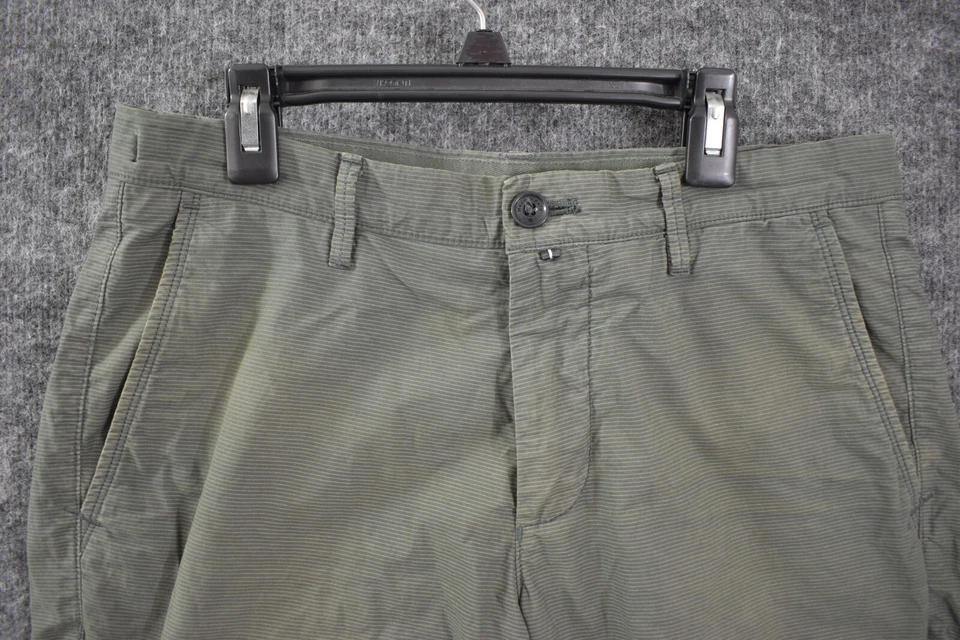 Pantalones Cortos Marc O'Polo 30 Bolsillos Chinos a Rayas Verdes Informales Preppy Foto 2 de 4