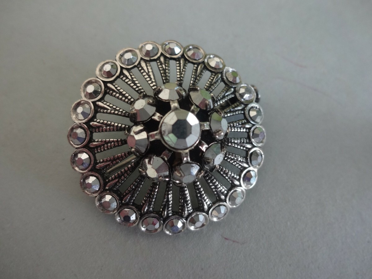 Broche en argent et turquoise, bijoux artistiques d'inspiration vintage, cadeau unique - France