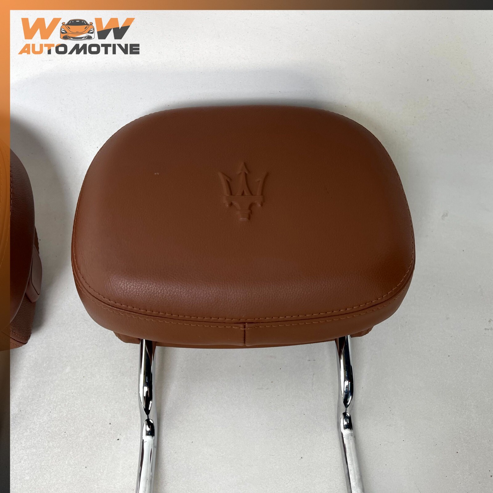 14-17 MASERATI GHIBLI FRONT RIGHT & LEFT SIDE HEADREST HEAD REST PAIR SET OEM
