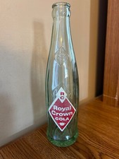 Vtg RC Royal Crown Cola Green Glass Bottle 8 ...