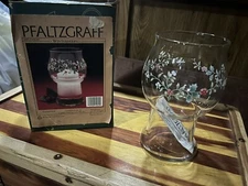 Pfaltzfraff Winterberry Floating Candle Holder Clear Glass -Candle not Included