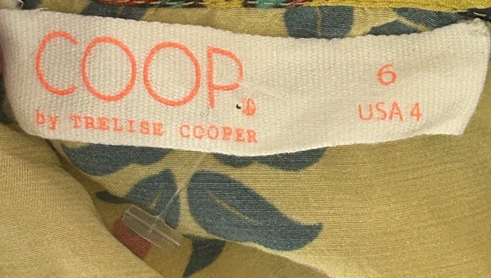 COOP by Trelise Cooper Size 6 Saffron Floral “Turkish Delights” Majon