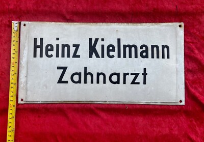 Original Email Sign Heinz Kielmann Dentist Doctor Plaque 19x39cm