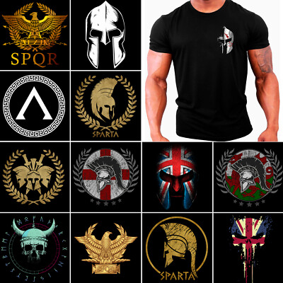Gym T-Shirt Mens Chest Print Training Top Tee Bodybuilding