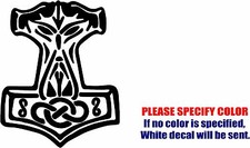 Thor's Hammer 10 Graphic Die Cut decal sticker Car Truck Boat Window 7"