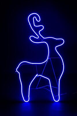 Neon Lichtschlauch Silhouette Weihnachten Rentier Kalb Außen Wand Garten Deko UK