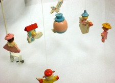Baby Crib Mobile by Irmi Handpainted Wood Mother Goose Nursery Rhyme MUSIC BOX