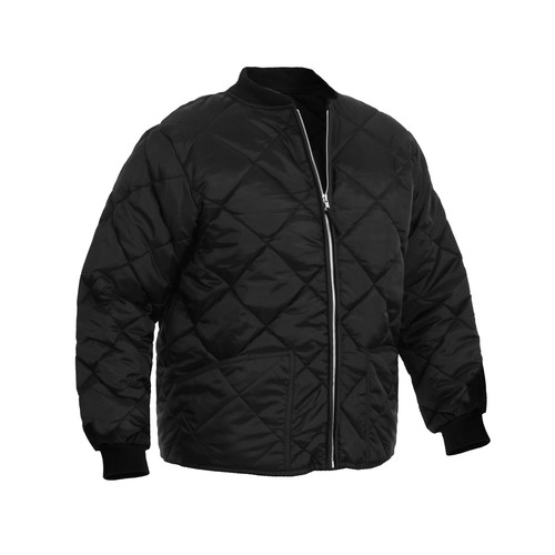 Rothco Diamond Nylon Quilted Flight Jacket Black, Navy Blue # 7230 - Picture 4 of 16