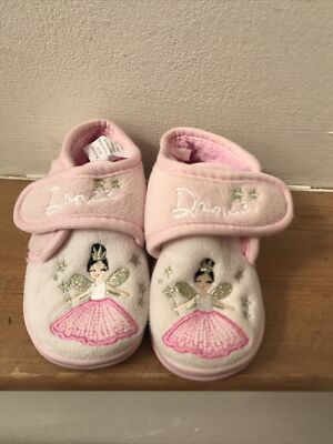 Matalan Girls Pink Ballerina Slippers Size 6/23 VGC UK
