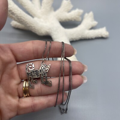 Stunning Sterling Silver 925 Necklace With Pendant Beautiful Necklace #392