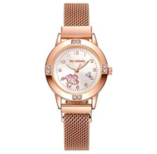 My Melody, Hello Kitty, Metallic Dial with Mesh Bracelet, Quartz Movement