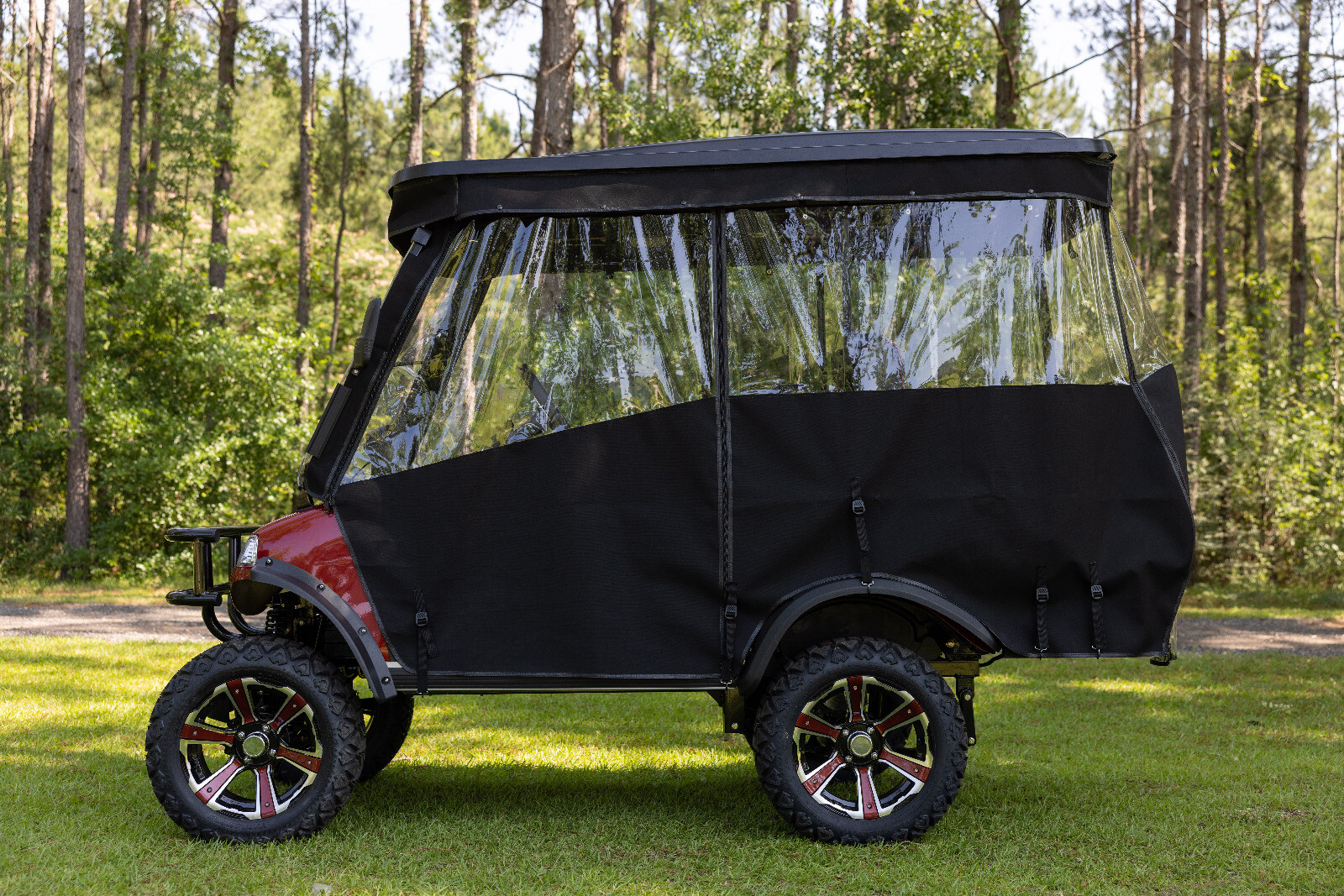 Red Dot Black AllGuard Stain Resistant Golf Cart Enclosure Evolution Forester 4 eBay