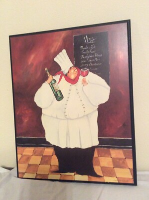 Jennifer Garant Fat Chef Wandhängend 20,5 x 16,5 Koch