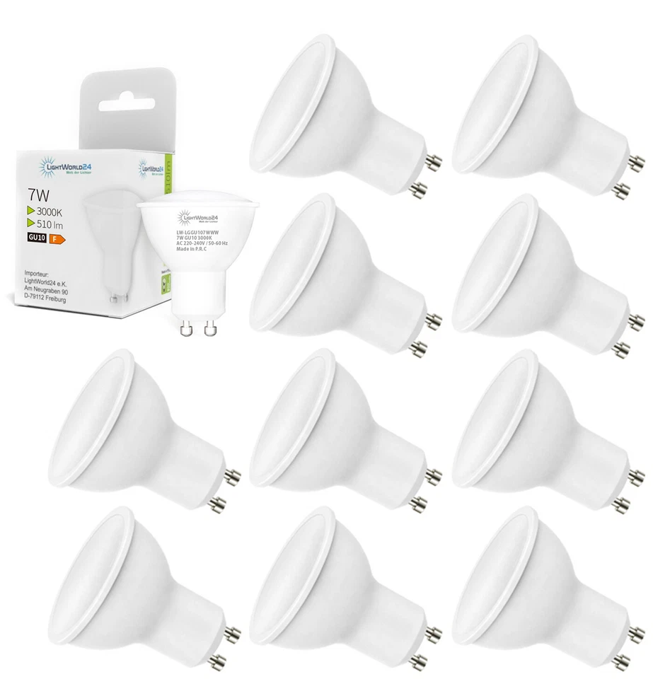 GU10 Warmweiß Halogen LED Glühbirnen Leuchtmittel 7W Glühlampe 510 LM Ersatz 50W - Bild 4 von 4