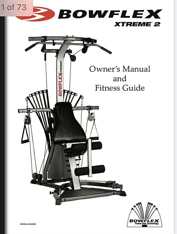 Bowflex xtreme exercise chart sale