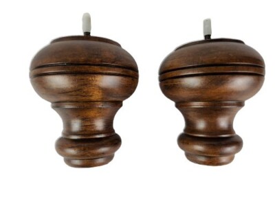 5'' Antique Walnut Finish Solid Wood Turned Leg (22173) Sofa Chair -Set of 4 Legs