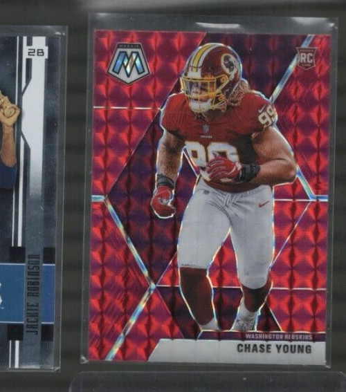 2020 Panini Mosaic - Rookies Mosaic Red Prizm #202 Chase Young (RC)