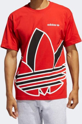 adidas mens red t shirt