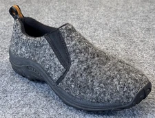 Merrell PowerStep Hiking Shoes Womens SZ 7 Dark Gray Wool Moc Slip On Casual