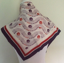 SNCO JAPAN Cable Cars Purple Souvenir Scarf I Left My Heart in San Francisco F20