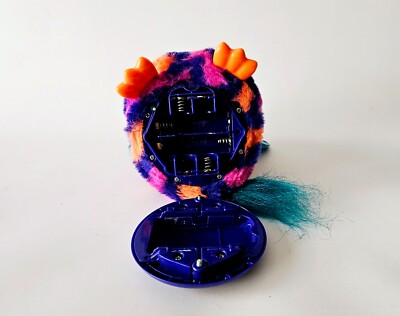 Furby Boom Plush Orange Pink Blue Diagonal Stripes Hasbro 2012