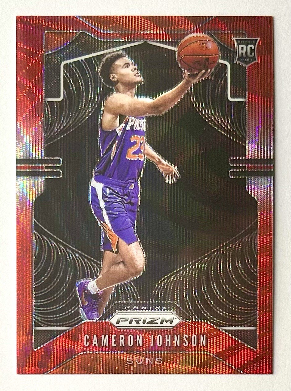 2019-20 Prizm Cam Johnson Ruby Red Wave Rookie Refractor SP RC 257 TMall Cameron