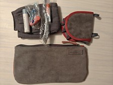 Szaro-czerwony zestaw podróżny / kosmetyczka z zawartością/ Austrian Airlines