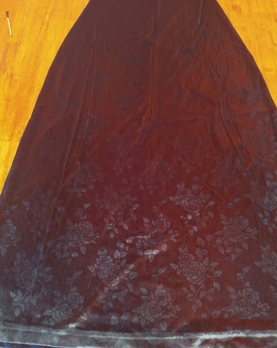 Limited Too Girls 2 PCs Blue Purple Velvet Zip Up Top Size 14 & Long Skirt Sz 12 - Picture 5 of 10