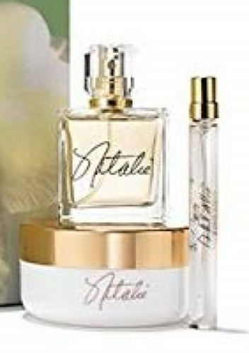 Juego de regalo de perfume de madera Natalie nuevo con etiquetas $125 eau de parfum crema corporal y bolso en aerosol - Imagen 2 de 12