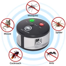 360° Ultrasonic Repellent Pest Rat Mice Rodent Repeller Electronic Control Home