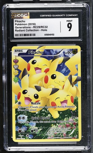 Pikachu graded CGC 9 for sale on eBay