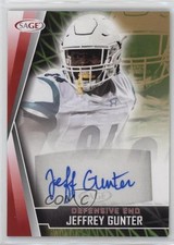 2022 SAGE Low Series Red Jeffrey Gunter #A-JG Auto 13nz